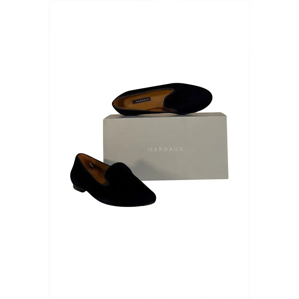 Margaux - Navy Velvet Slip On Loafer Sz 8